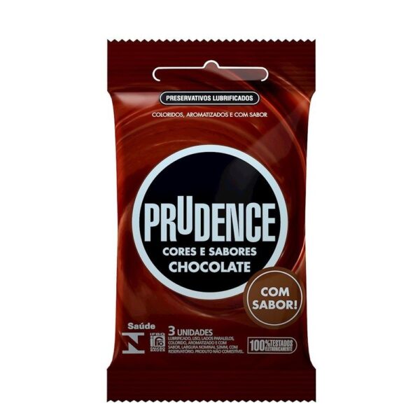 Kit 03 Pacotes Preservativo Cores e Sabores Chocolate - Sexshop