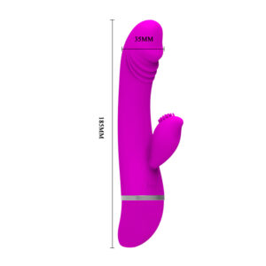 Vibrador David em Puro Silicone Dupla Estimulação - 30 Velocidades - Sexshop