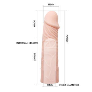 Capa Peniana Extensora Veias Salientes - BAILE PENIS SLEEVE - Sexshop