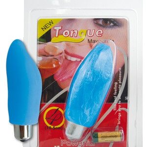 Vibrador em formato de língua Azul - Sexshop