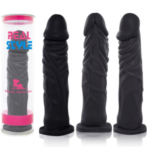 Pênis Real Peter Style Preto - 19x3,8cm - Sex Shop