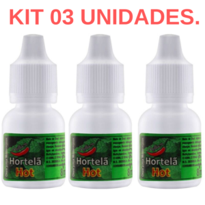 Kit 03 Gotas do Prazer Aromática Hortelã 8ml Chillies - Sexshop