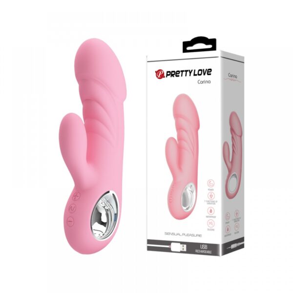 Vibrador Ponto G com Relevos em Ondas e 7 Modos de Pulsação e 5 Intensidades de Vibração - PRETTY LOVE - Sexshop