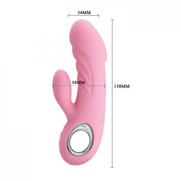 Vibrador Ponto G com Relevos em Ondas e 7 Modos de Pulsação e 5 Intensidades de Vibração - PRETTY LOVE - Sexshop