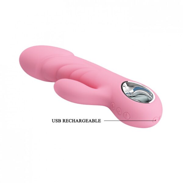 Vibrador Ponto G com Relevos em Ondas e 7 Modos de Pulsação e 5 Intensidades de Vibração - PRETTY LOVE - Sexshop