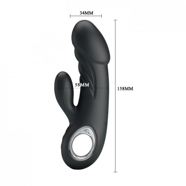 Vibrador Ponto G com Relevos em Ondas e 7 Modos de Pulsação e 5 Intensidades de Vibração - PRETTY LOVE - Sexshop