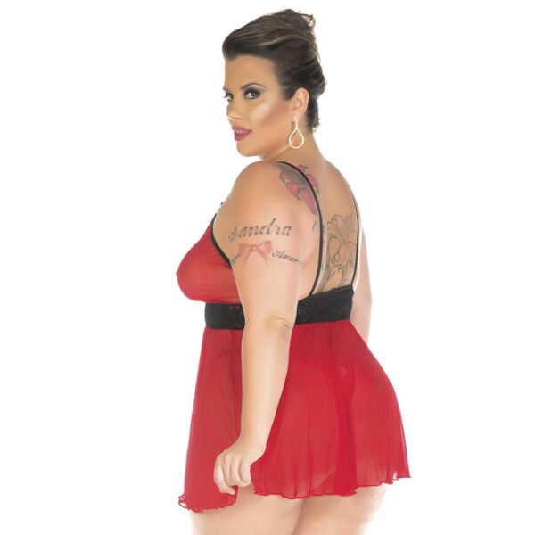 Sex shop, Camisola Sensual Plus Size Assanhada Preta Pimenta Sexy