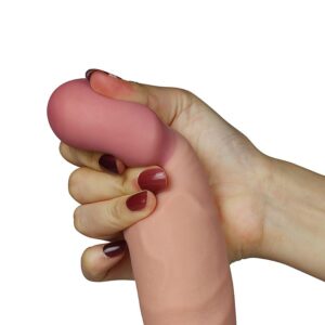 Pênis Realístico com Ventosa e Escroto e 10 Modos de Vibração - LOVETOY THE ULTRA SOFT DUDE - Sexshop