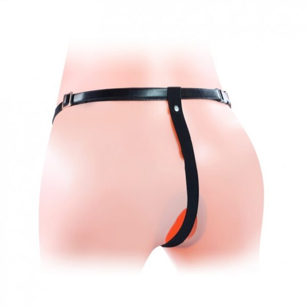 Capa Oca 16 cm com 10 Modos de Vibração e Cinta Ajustável - LOVE TOY UNISEX HOLLOW - Sexshop