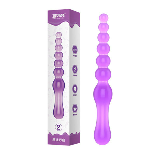 Plug Anal ondulado em Jelly - 23cm - Sex shop