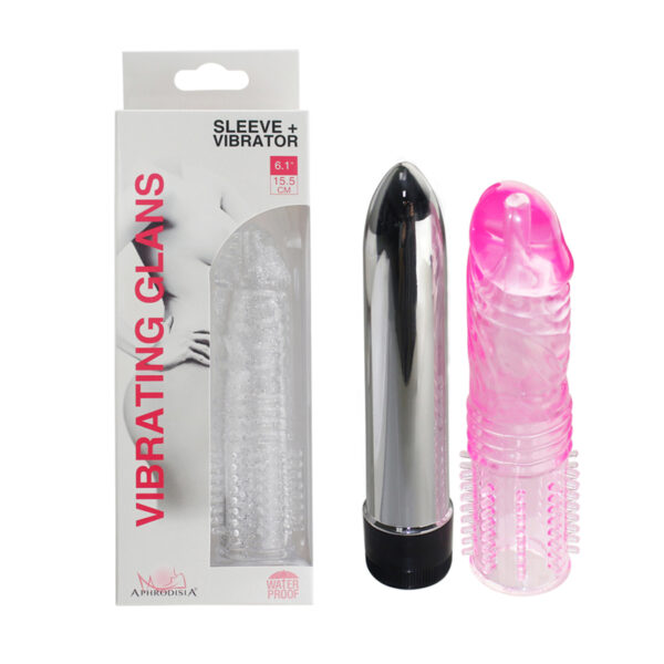 Vibrador Personal, com Capa Formato Pênis - APHRODISIA PERFECT TOUCH VIBE - Sexshop