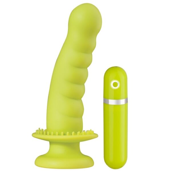 Vibrador escalonado verde, ventosa e 10 velocidades - VAGINA WAND - NANMA - Sexyshop