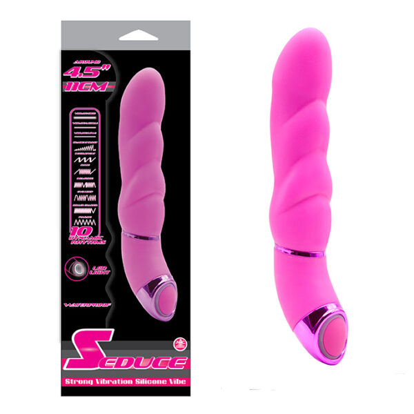 Vibrador Seduce em Silicone Rosa, com 10 velocidades e 11cm - sex shop