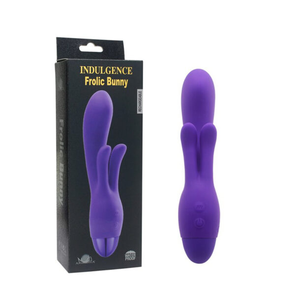 Vibrador com Estimulador Clitoriano e 10 Modos de Vibração - APHRODISIA INDULGENCE FROLIC BUNNY - Sexshop