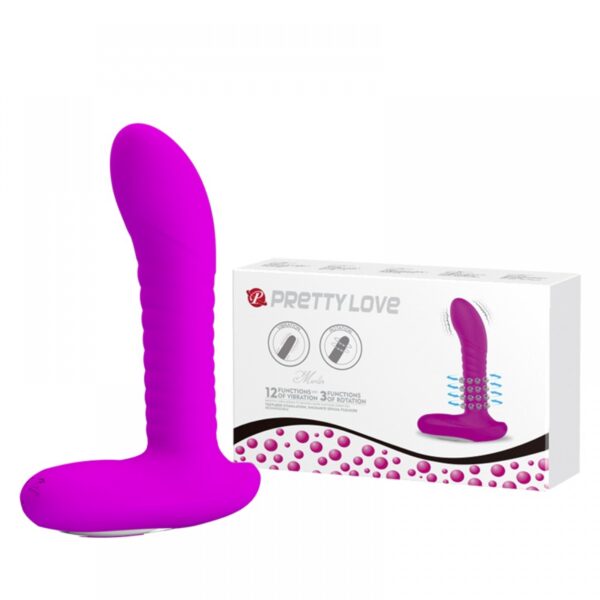 Penetrador Recarregável com Esferas Rotativas e 12 Modos de Vibração e 3 Variações de Rotação - PRETTY LOVE MERLIN - Sex shop