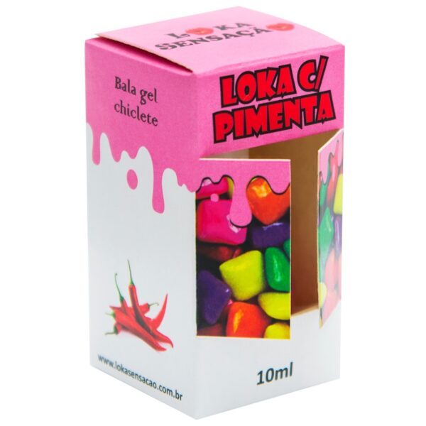 Loka com Pimenta Gel Comestível CHICLETE 10ml Loka Sensação - Sexshop