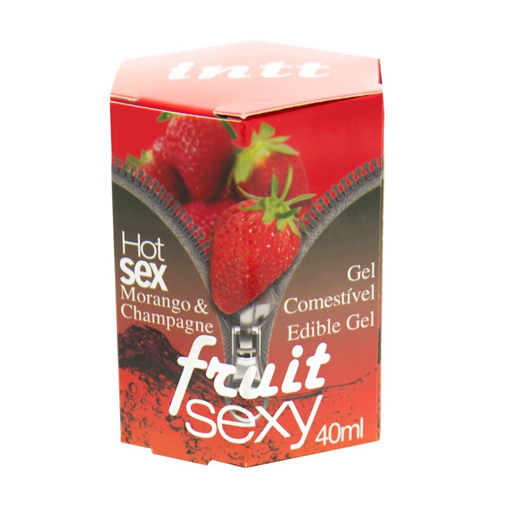 Fruit Sexy Morango Com Champanhe Hot Gel Comestível 40ml Intt Sex 0489