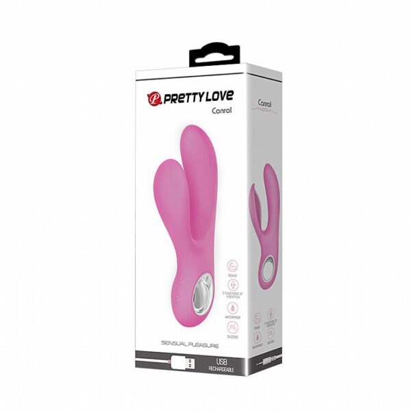 Vibrador Duplo com estimulador Pretty Love Canrol - Sex shop