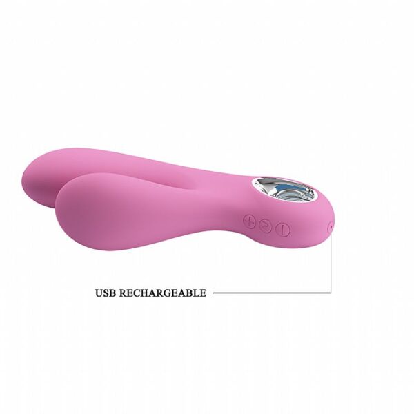 Vibrador Duplo com estimulador Pretty Love Canrol - Sex shop