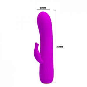 Mini Vibrador Recarregável com Estimulador Clitoriano e 12 Modos de Vibração - PRETTY LOVE TIM - Sexy shop