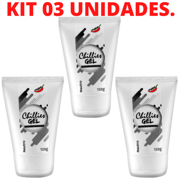 Kit 03 Lubrificante intimo Neutro para sexo Body 120gr Chillies