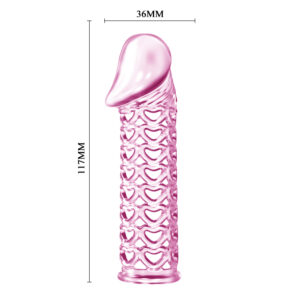 Capa Peniana Extensora com 2,2 cm e Relevos em Formato de Coração - MALE WEAR NET SLEEVE - Sex shop