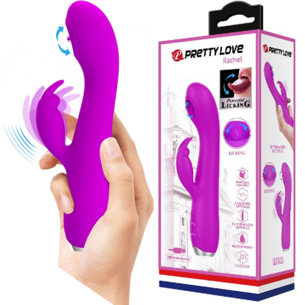 Vibrador Recarregável com 3 funções com 12 modos de vibrações Pretty Love Rachel - Sexshop