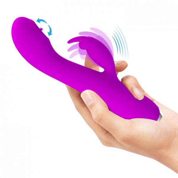 Vibrador Recarregável com 3 funções com 12 modos de vibrações Pretty Love Rachel - Sexshop