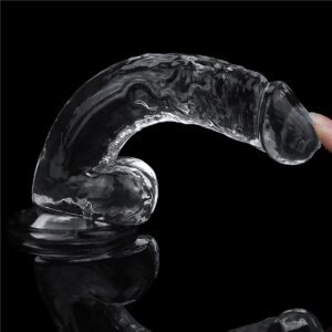 Pênis Realista Silicone Transparente - Clear Dildo 7.5 - Lovetoy