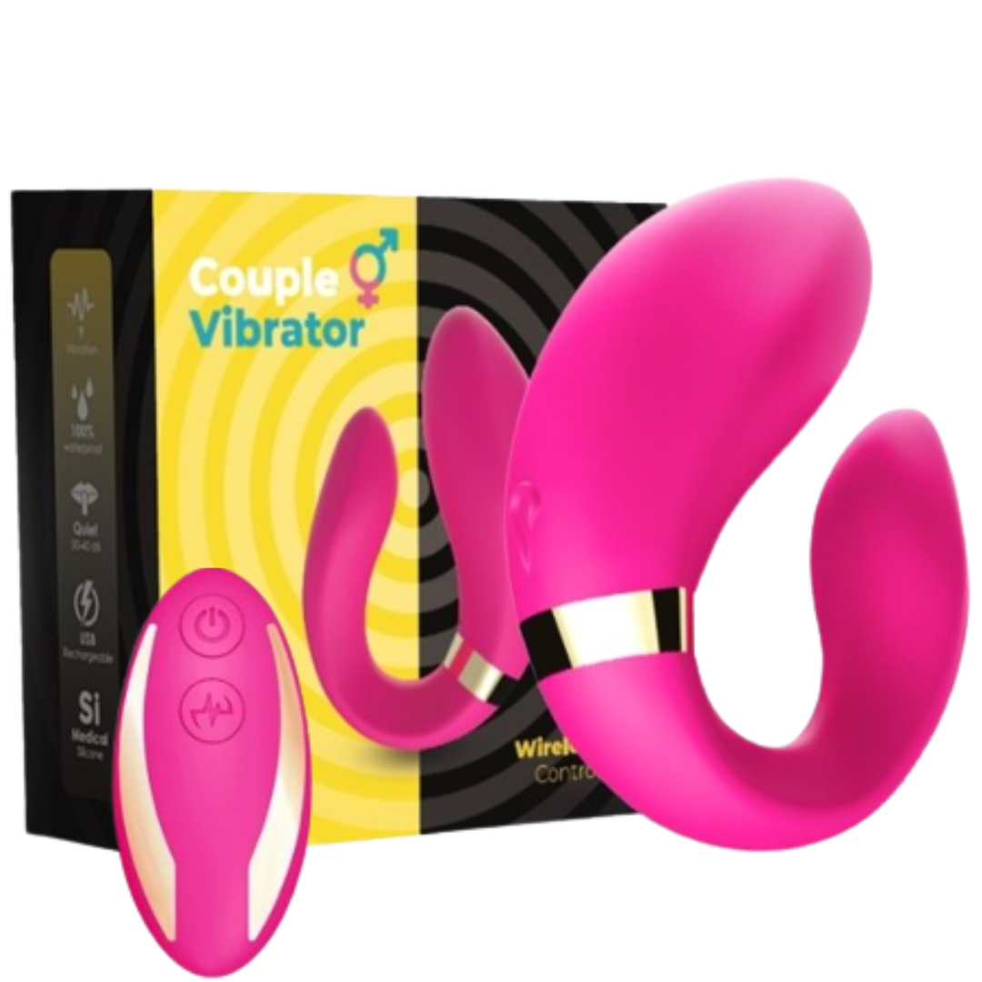 Vibrador de Casal Couple USB com Controle de 09 Vibrações