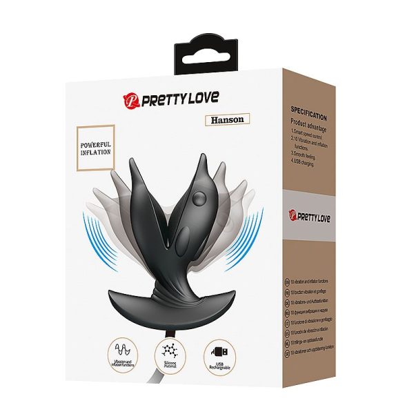 Plug Anal Inflável com Vibrador - Hanson - Pretty Love - Image 5