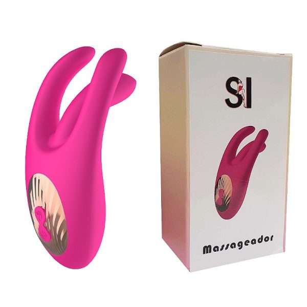 Vibrador de Ponto G com estimulador de Clitóris - Dedilhar / Vem cá 