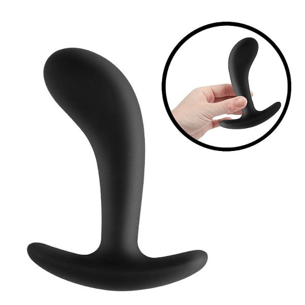 Plug Anal em Silicone Curvado - Tamanho 13.0x3.8 - Sex shop