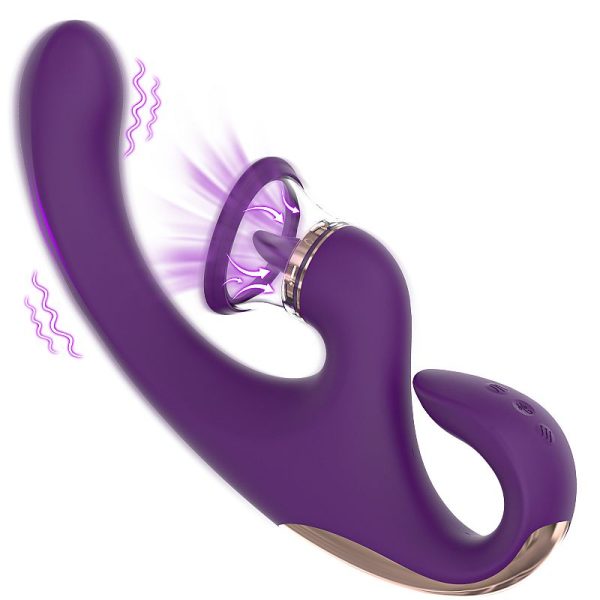 Vibrador de Ponto G e clitóris com Língua e Sucção - Sandra - Image 8