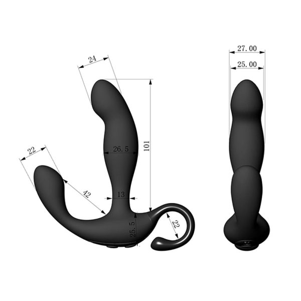 Vibrador Estimulador de Próstata Duplo Motor com Controle - Image 4