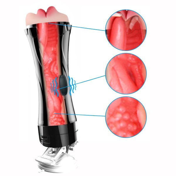 Masturbador Boquinha de Taça Discreta Com Vibração e Ventosa - Image 7