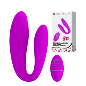 Vibrador Para Casais com 12 Modos de Vibração e Controle Wireless - PRETTY LOVE LETITIA - Sexshop