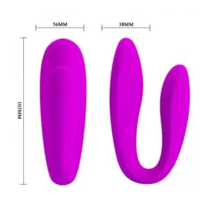 Vibrador Para Casais com 12 Modos de Vibração e Controle Wireless - PRETTY LOVE LETITIA - Sexshop