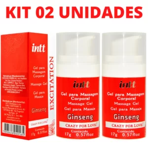 Kit 02 Gel para massagem Erótica Excitation Crazy For Love 17g Intt - Sexshop