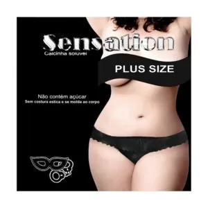 Kit 03 Calcinhas Comestível Sensation Plus Size PetitCherry - Sexyshop