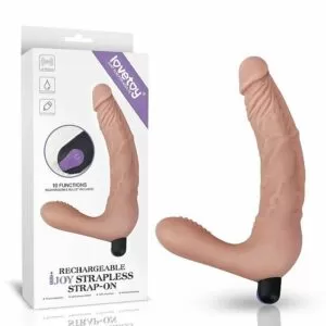 Pênis Duplo no formato de Strapless - Rechargeable Joy I Lovetoy - Sex shop