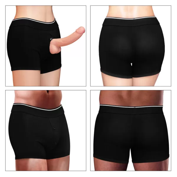 Boxer Unissex em Algodão para Próteses - INGEN HANDY STRAPON SHORTS - Sexshop