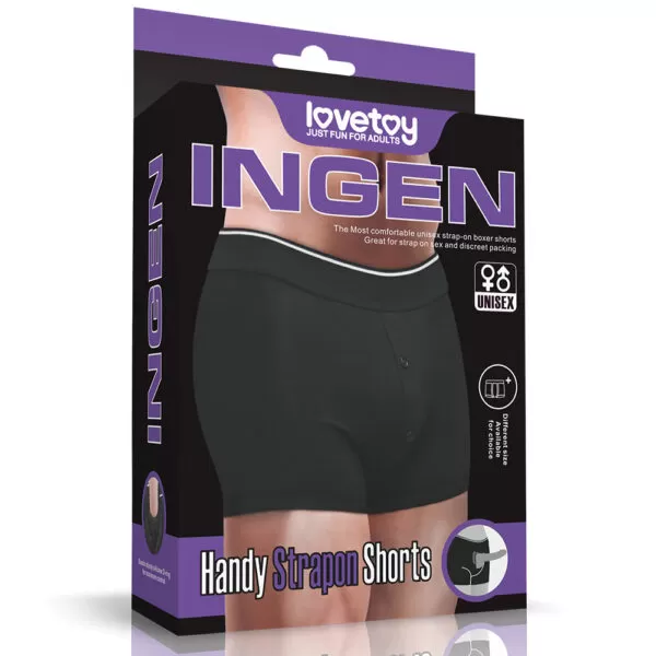 Boxer Unissex em Algodão para Próteses - INGEN HANDY STRAPON SHORTS - Sexshop