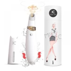 Vibrador e Estimulador Clitoriano com Sucção para Vagina e Seios - Miss CC Kiss Toy